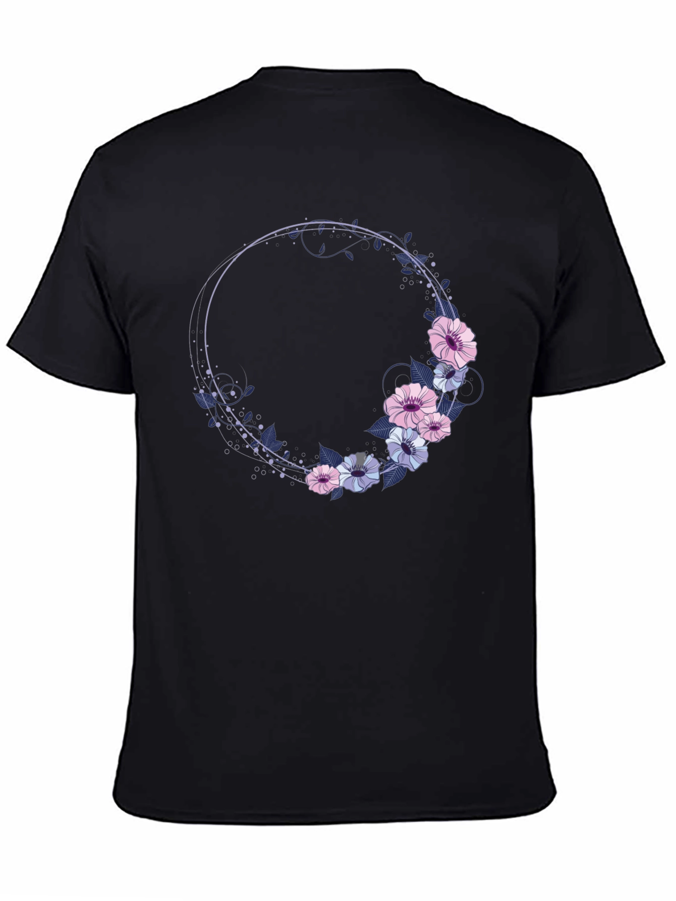 Floral Wreath Graphic T-Shirt - Stylish Comfort
