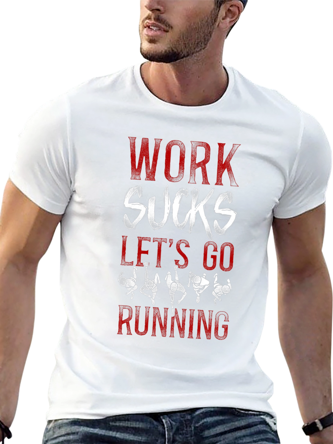 Work Sucks Lets Go Running T-Shirt
