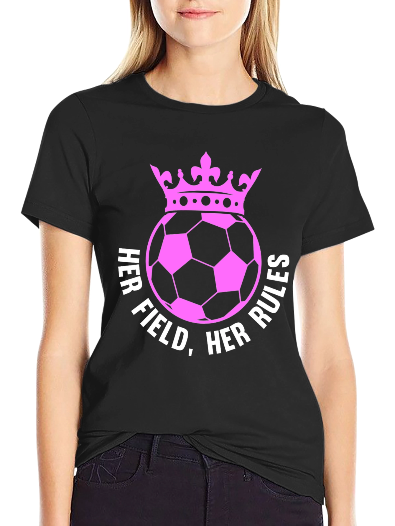 Her Field Her Rules Soccer Crown T-Shirt
