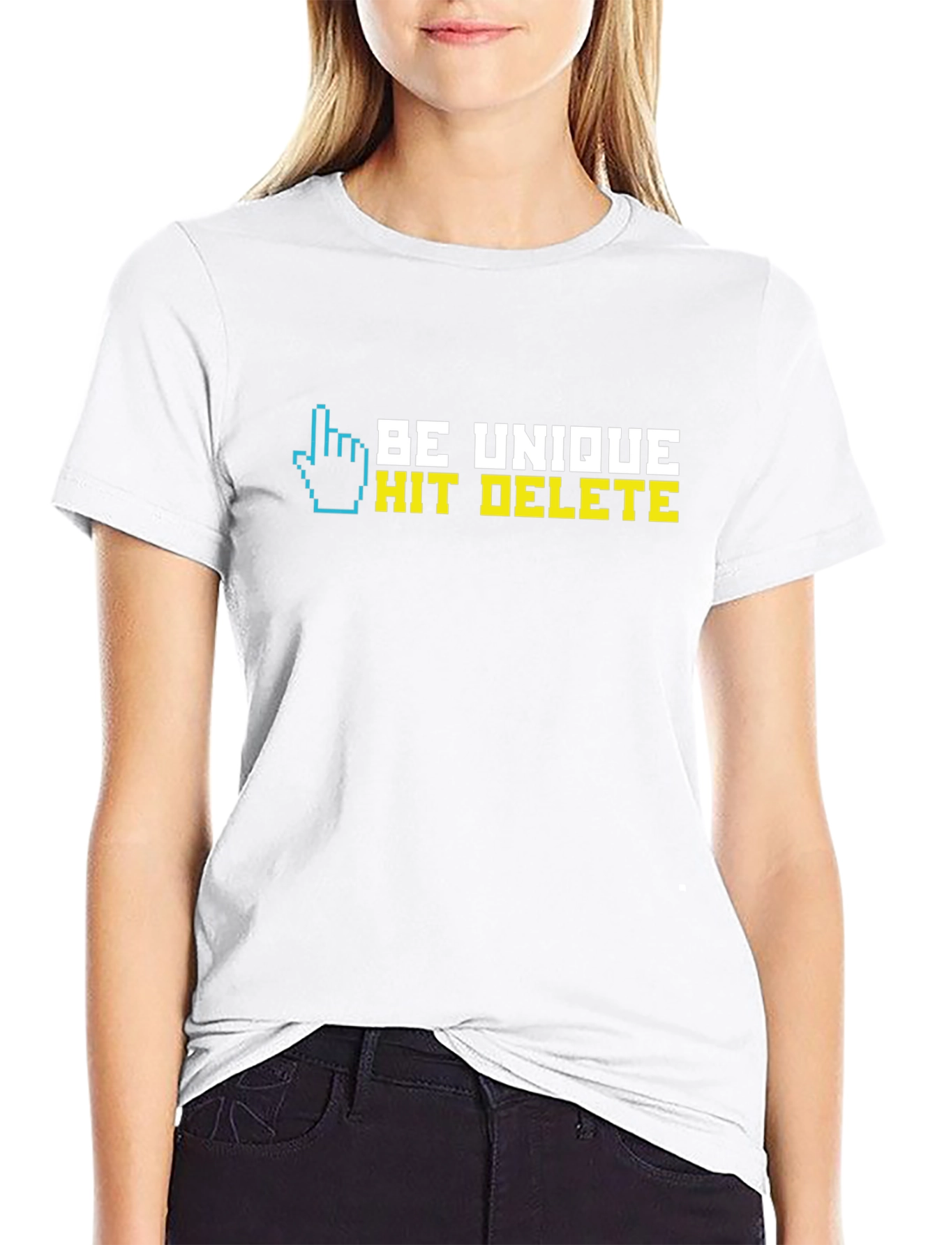 Be Unique Hit Delete Graphic T-Shirt