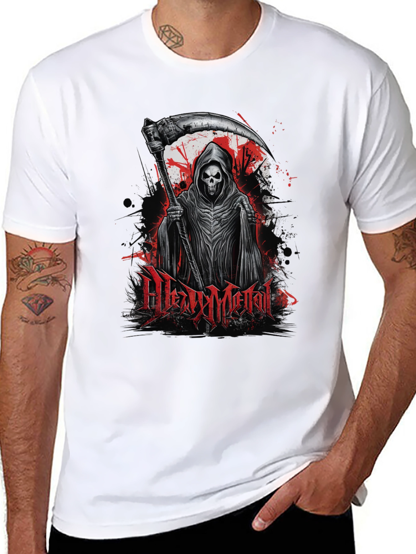 Heavy Metal Reaper Graphic T-Shirt