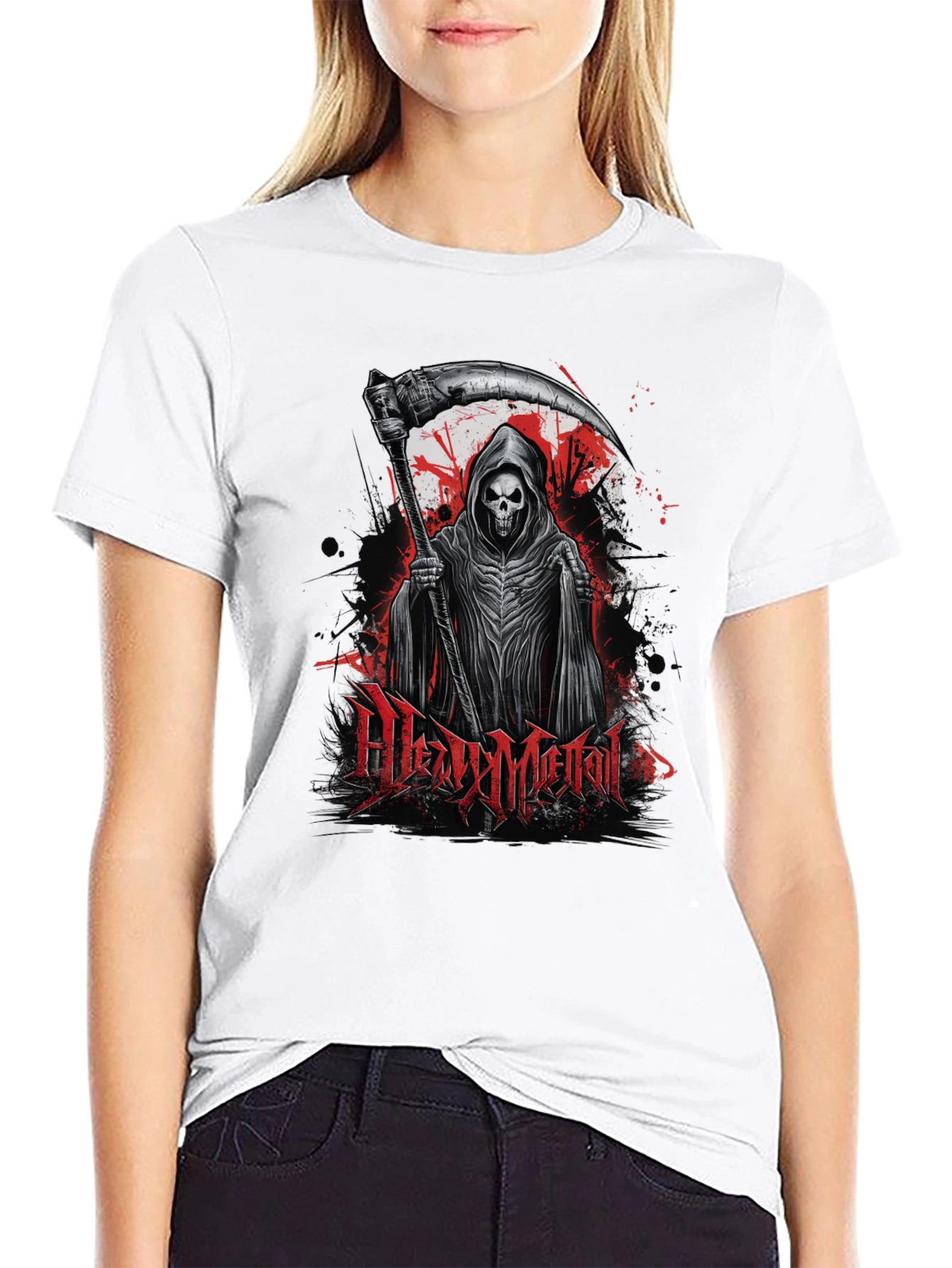 Heavy Metal Reaper Graphic T-Shirt