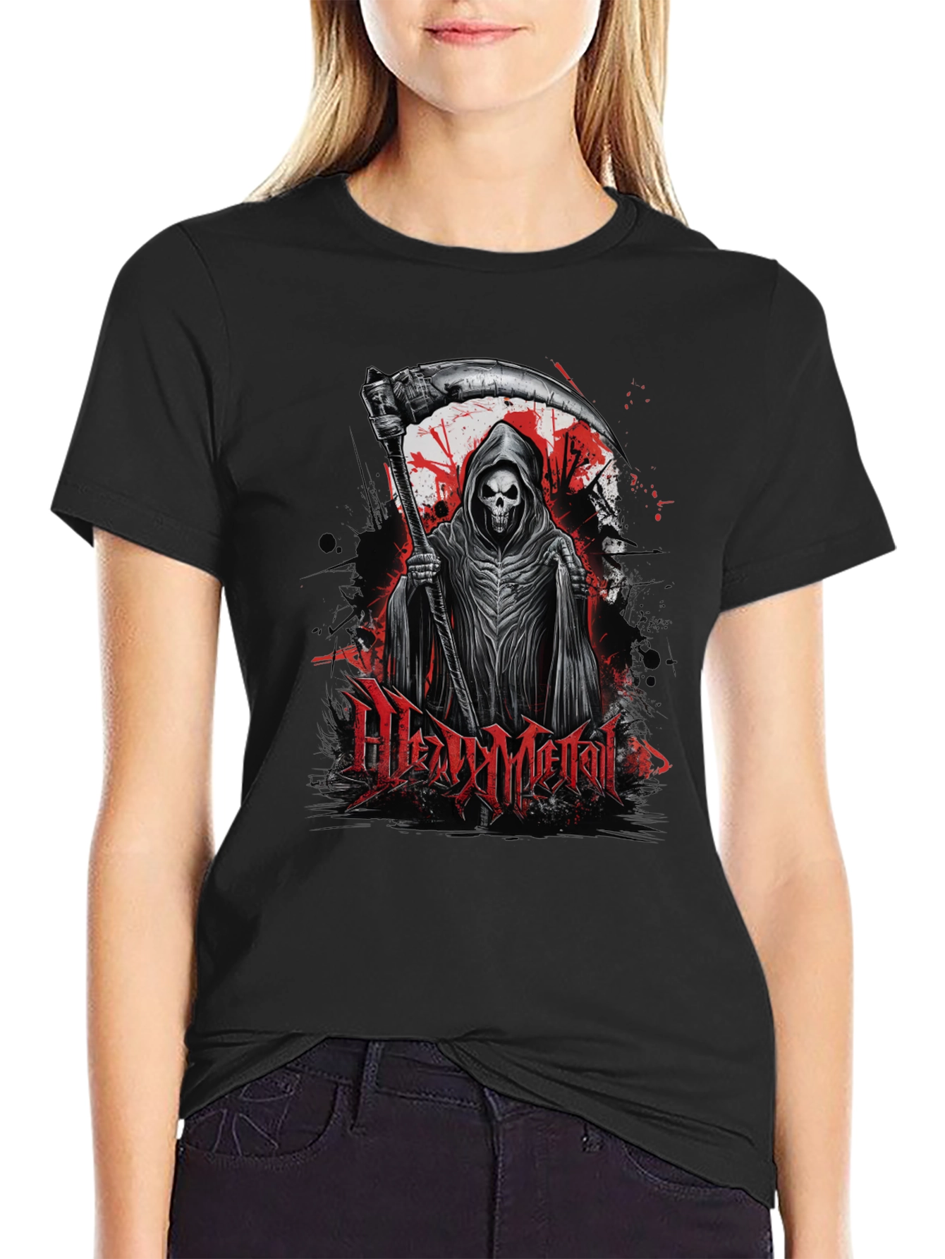 Heavy Metal Reaper Graphic T-Shirt