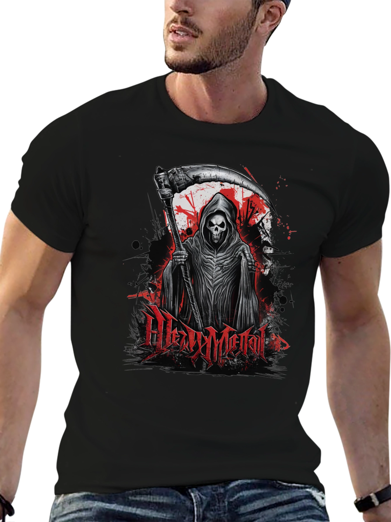 Heavy Metal Reaper Graphic T-Shirt
