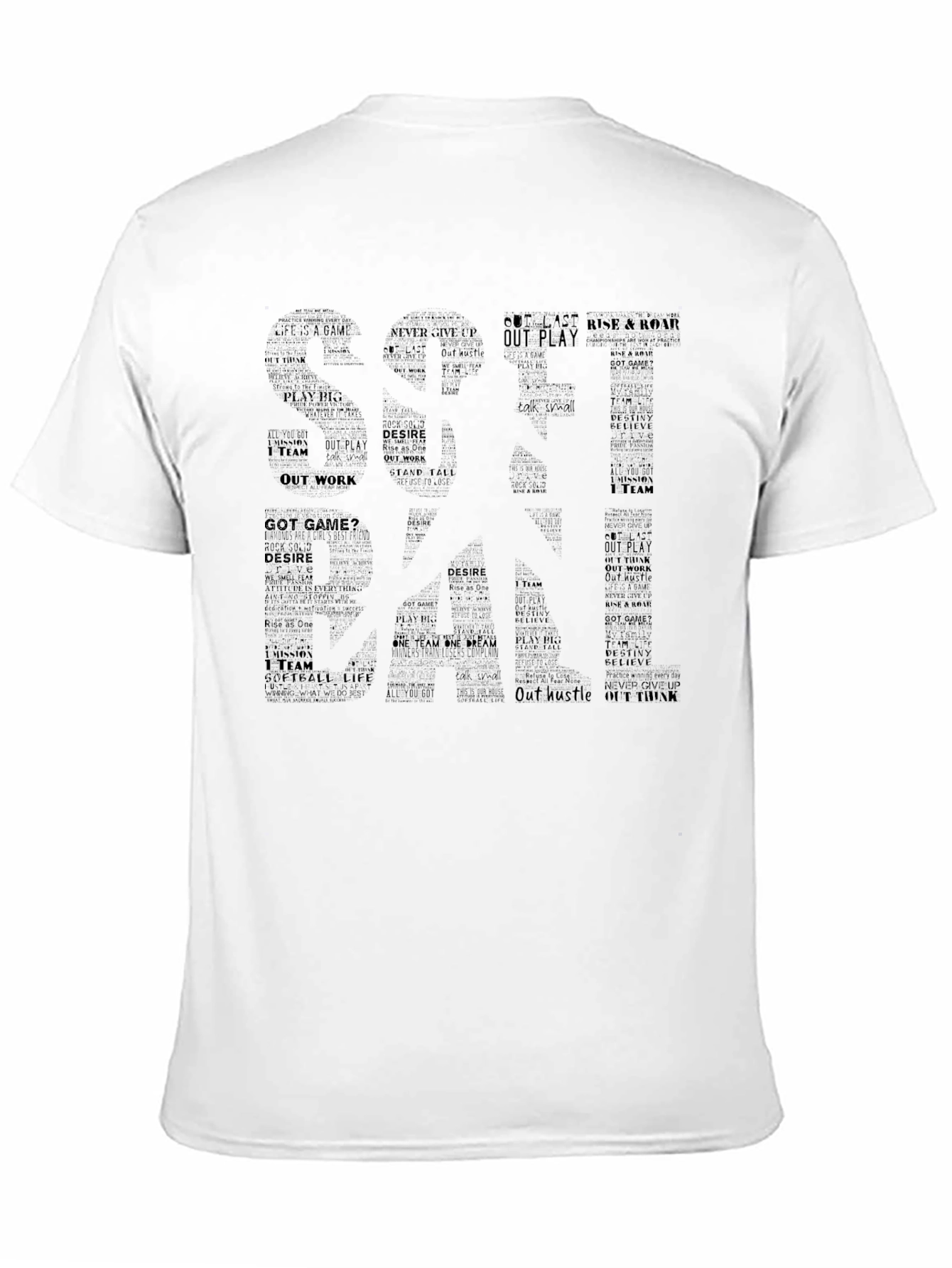 Motivational Word Art Black T-Shirt