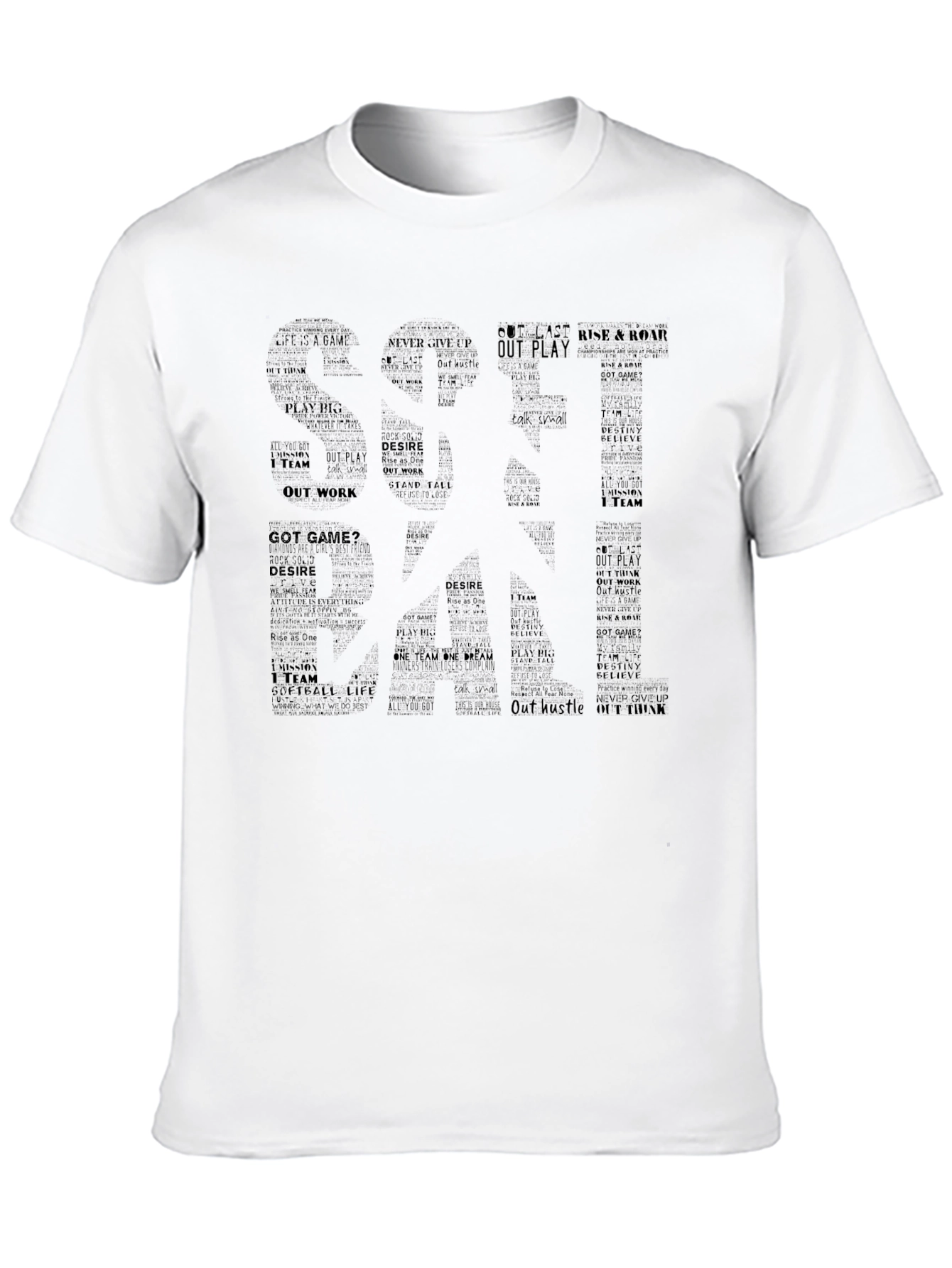 Motivational Word Art Black T-Shirt