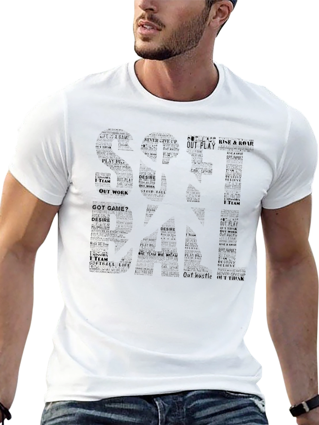 Motivational Word Art Black T-Shirt