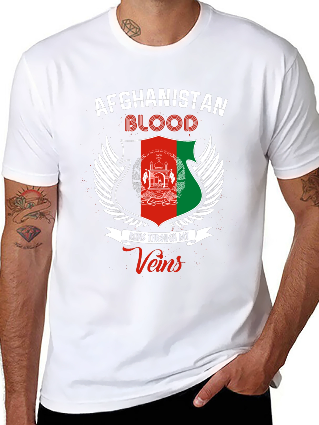 Afghanistan Blood Runs Through My Veins T-Shirt