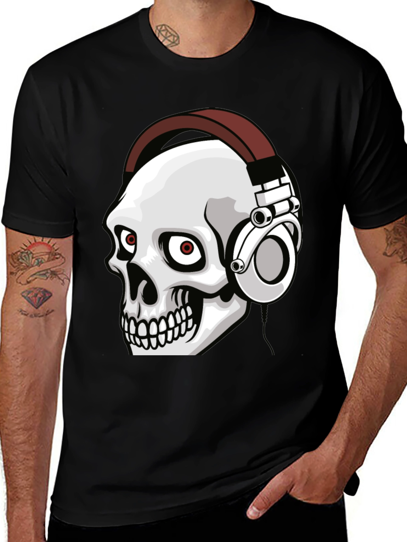 Skull Headphone Graphic Tee