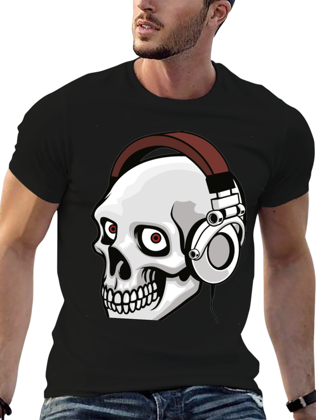 Skull Headphone Graphic Tee