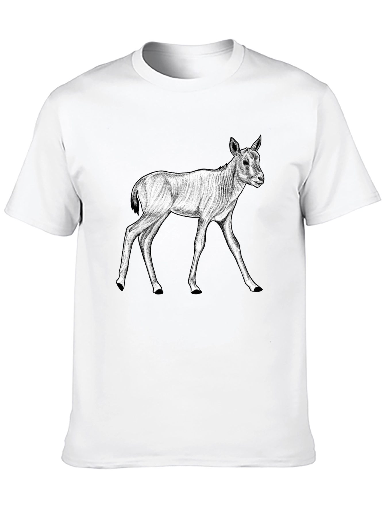Black T-Shirt with Antelope Graphic