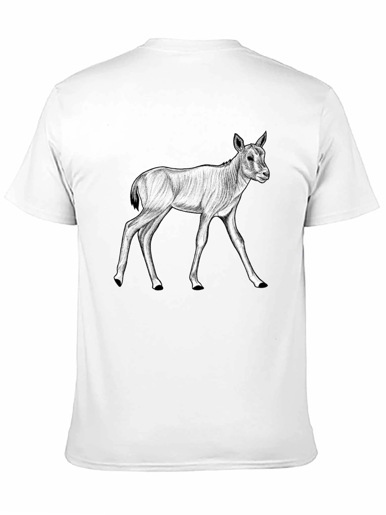 Black T-Shirt with Antelope Graphic