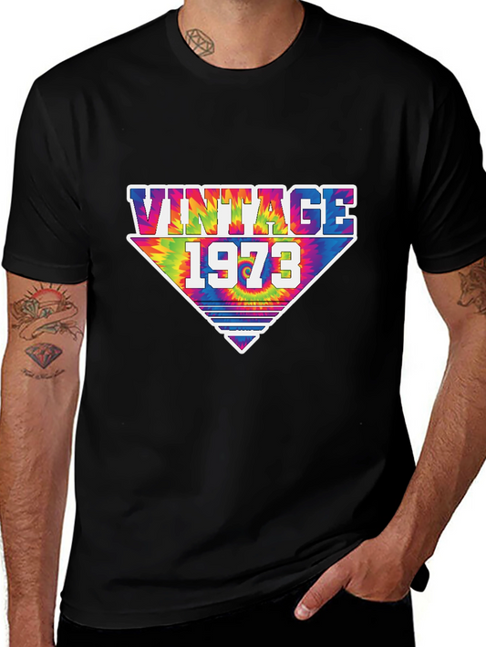 Vintage 1973 Tie-Dye Graphic T-Shirt