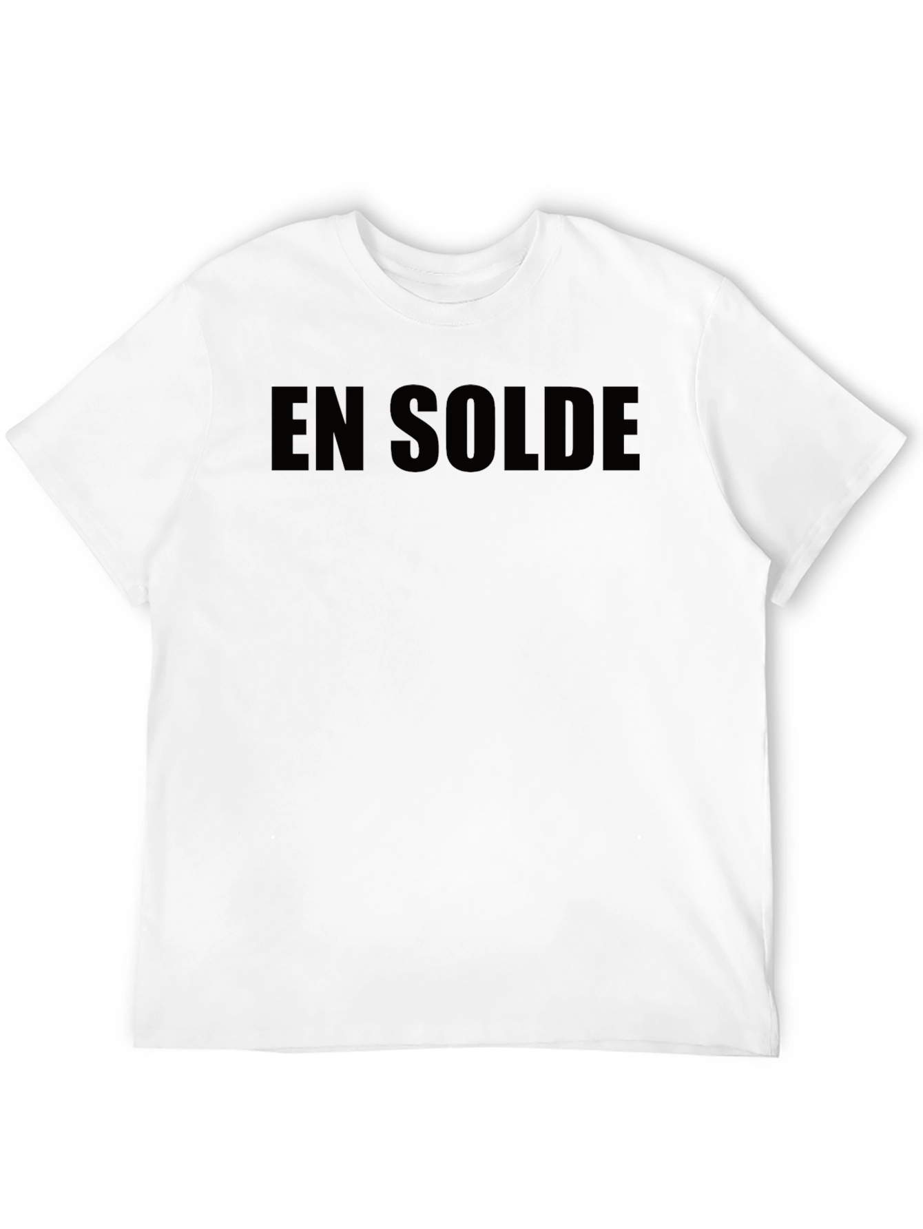 En Solde Black Graphic T-Shirt