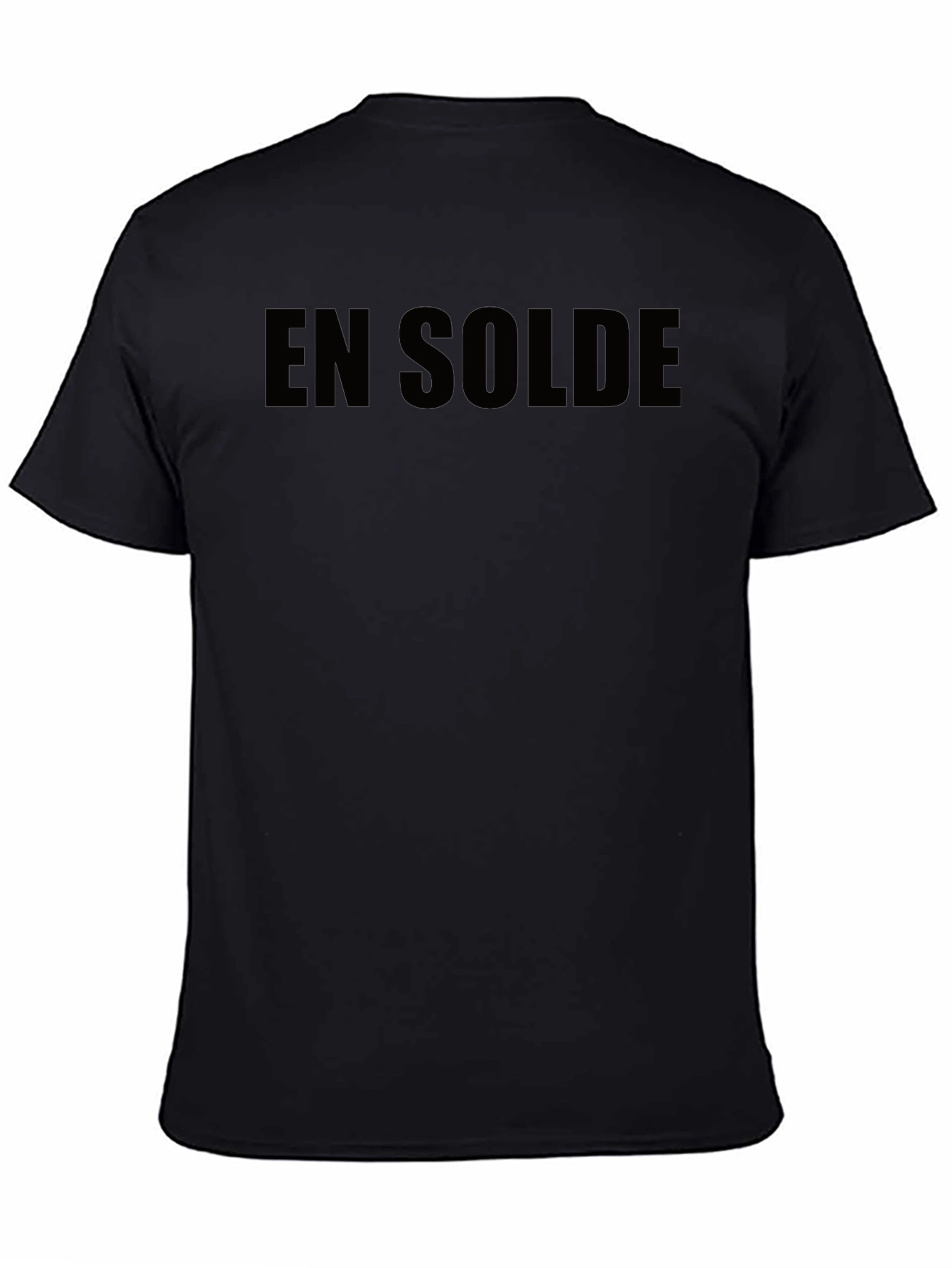 En Solde Black Graphic T-Shirt