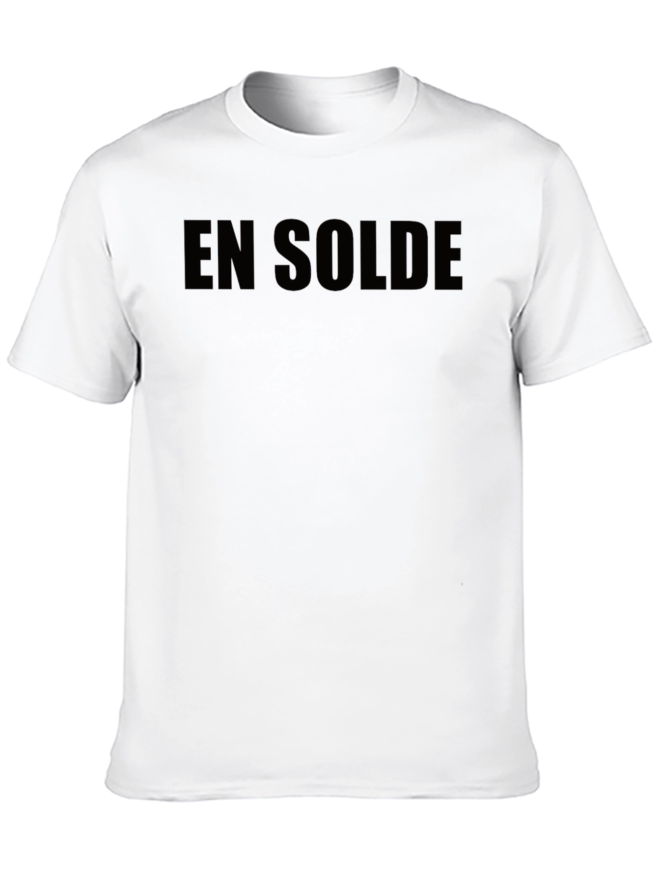 En Solde Black Graphic T-Shirt