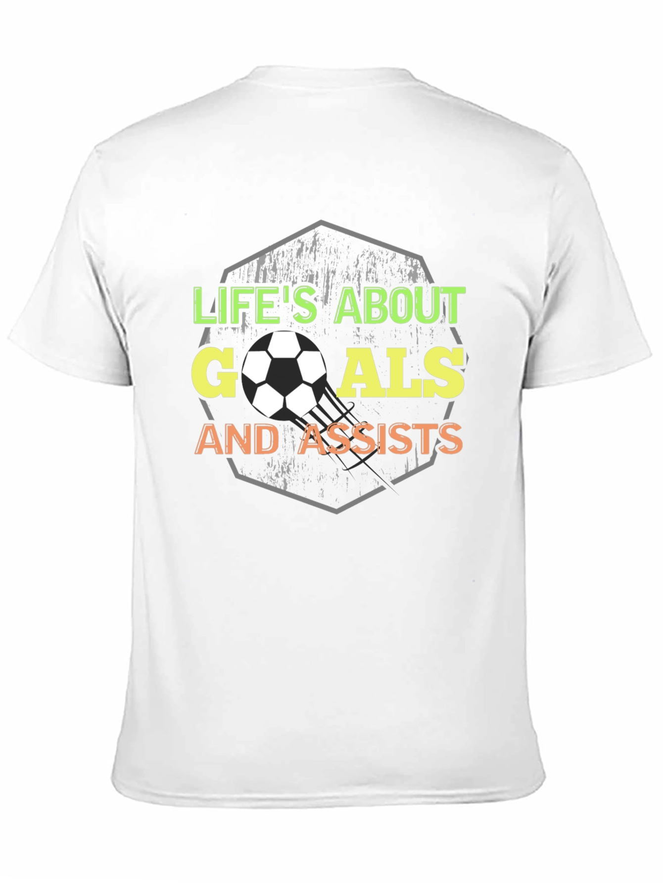 Lifes About Goals Soccer Graphic Tee