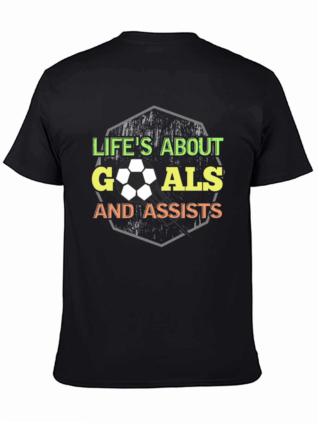Lifes About Goals Soccer Graphic Tee