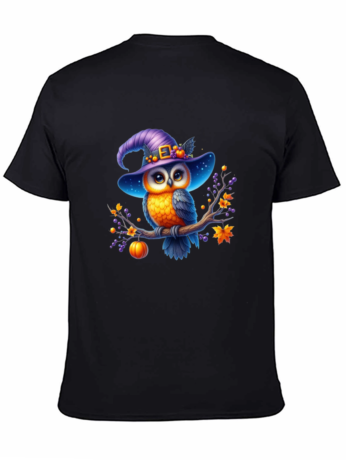 Halloween Owl T-Shirt: Cute Witch Hat Design