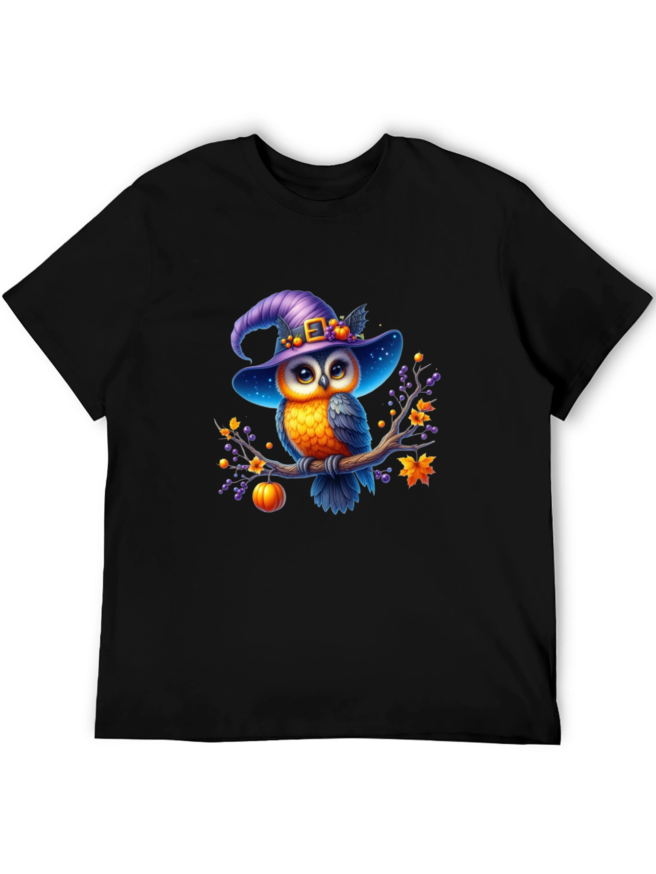 Halloween Owl T-Shirt: Cute Witch Hat Design