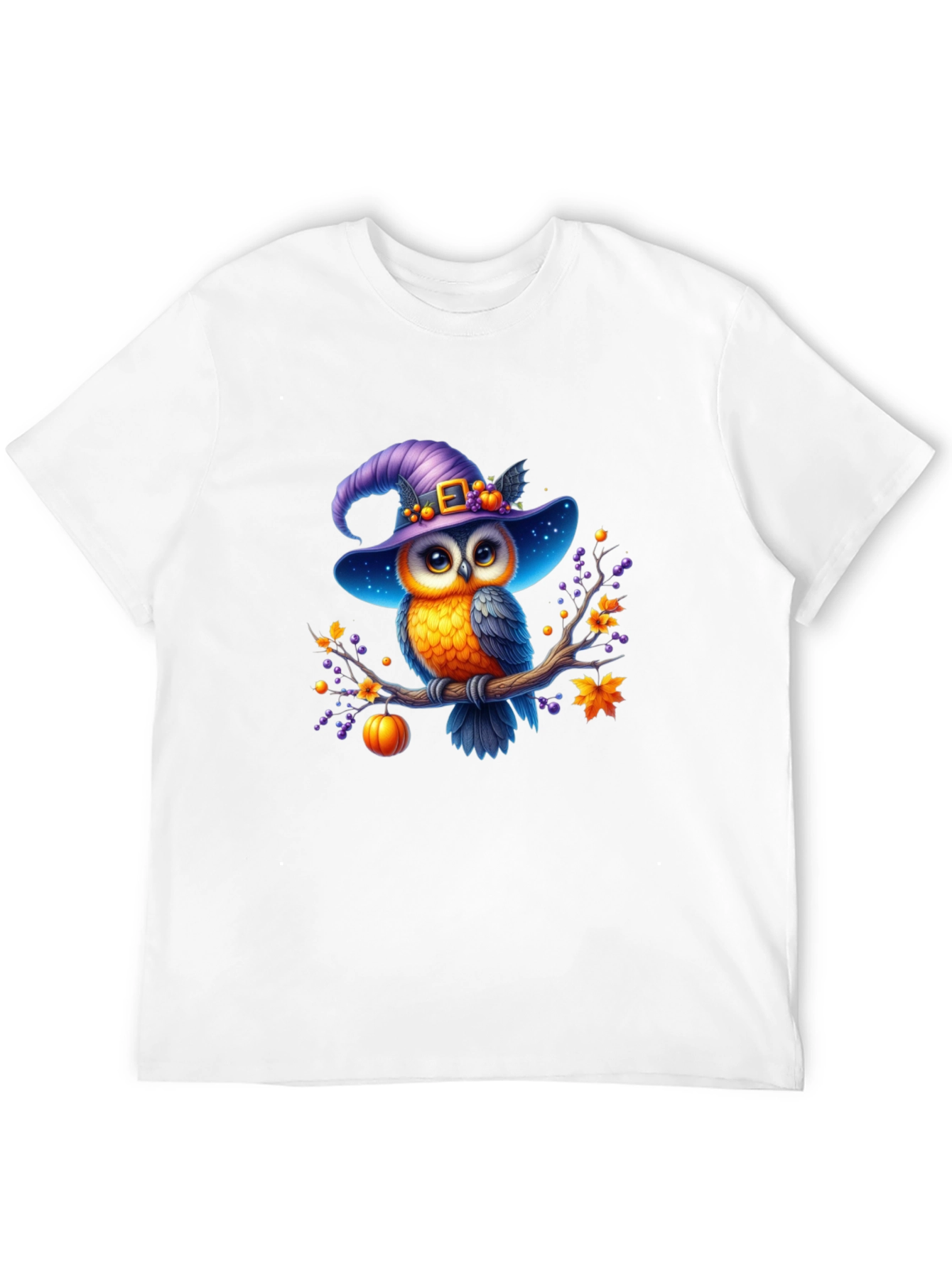 Halloween Owl T-Shirt: Cute Witch Hat Design