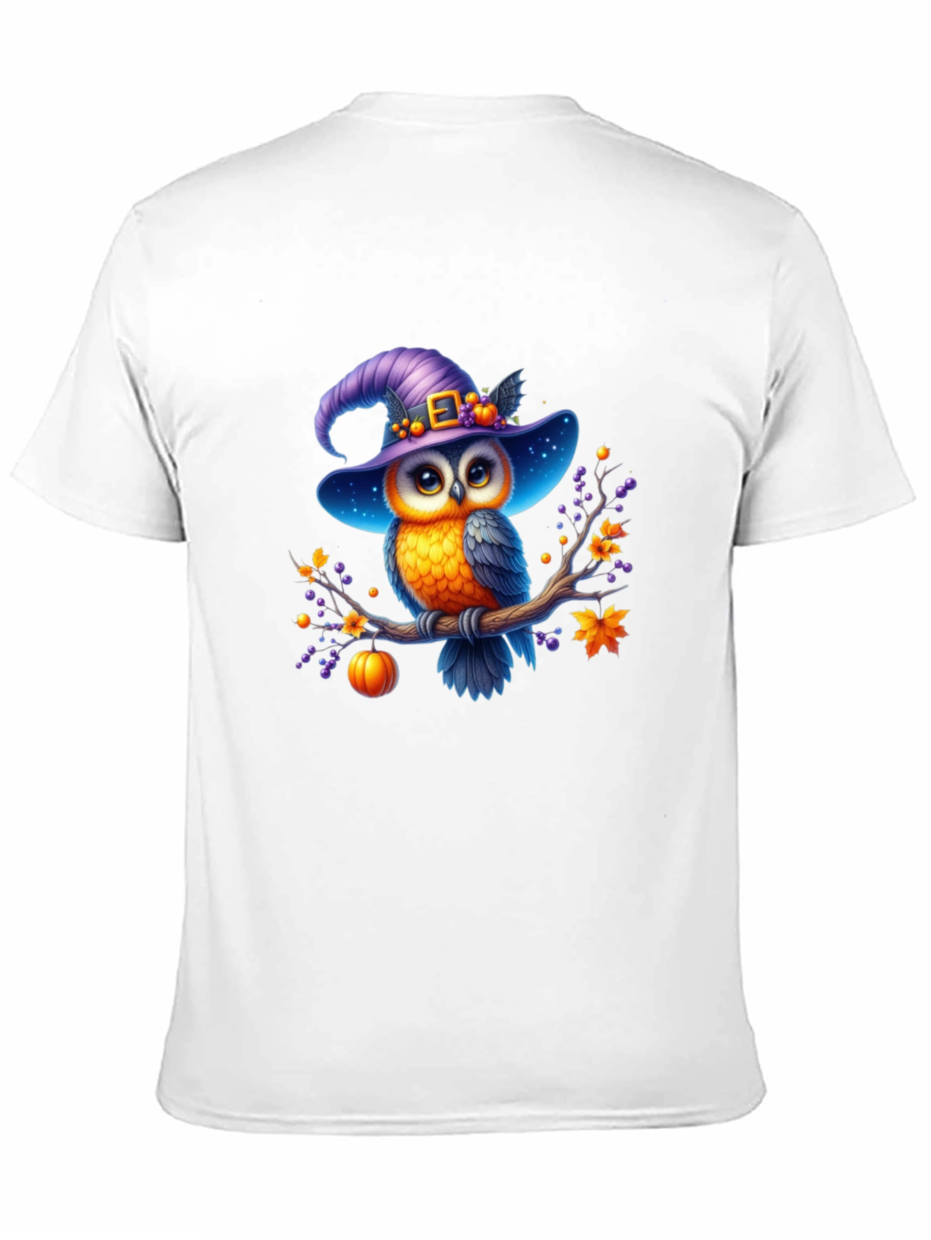 Halloween Owl T-Shirt: Cute Witch Hat Design