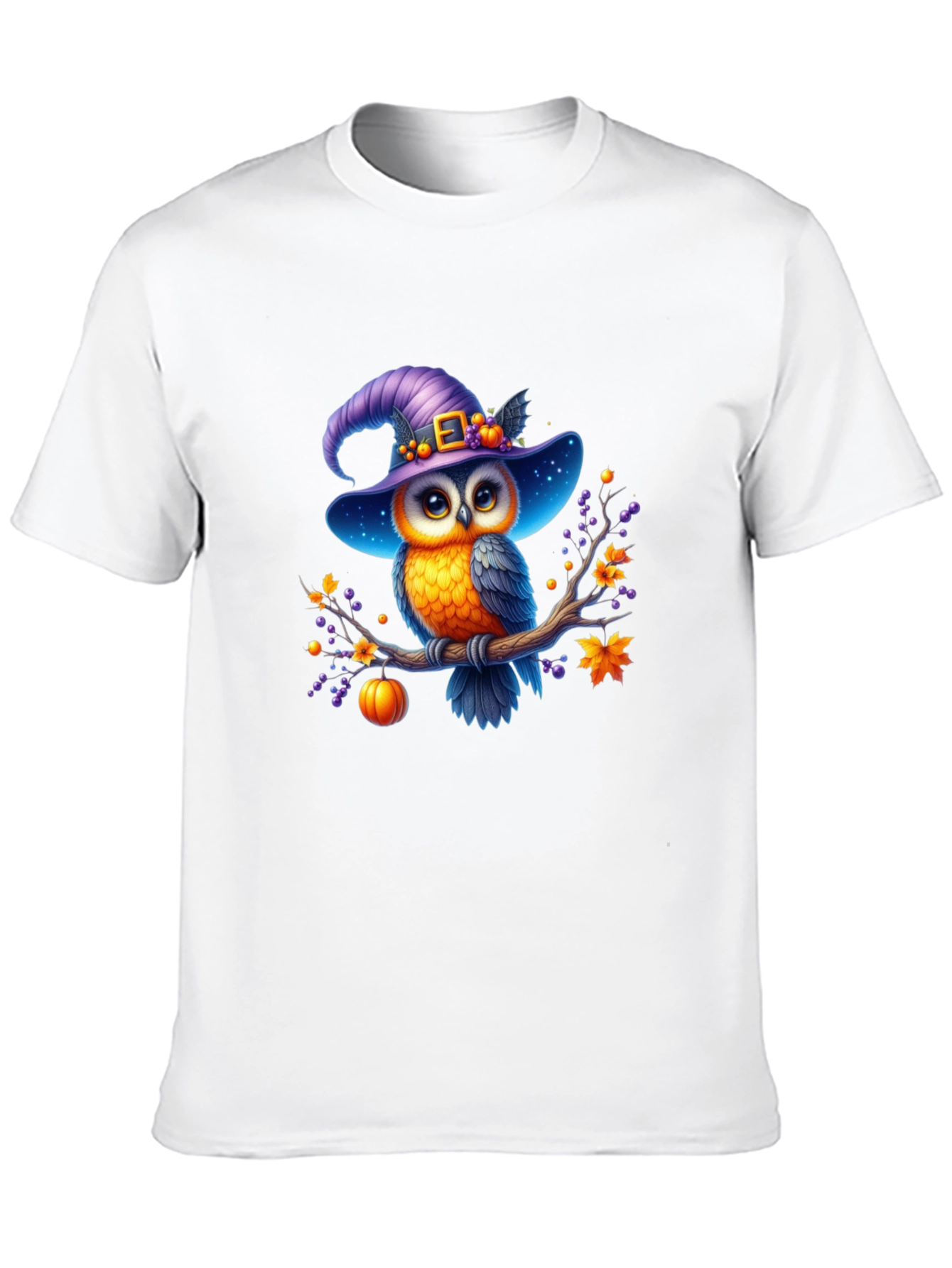 Halloween Owl T-Shirt: Cute Witch Hat Design