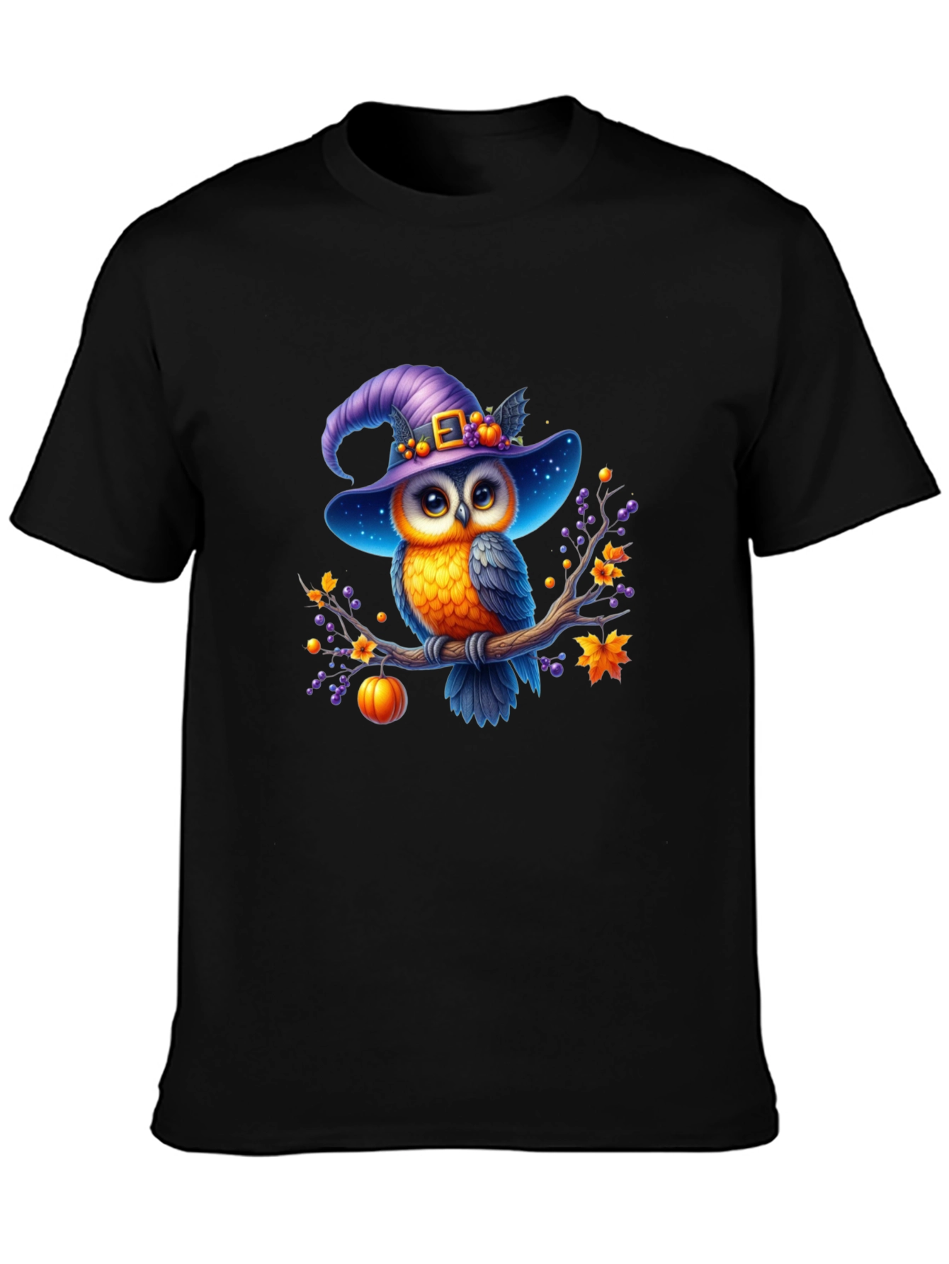 Halloween Owl T-Shirt: Cute Witch Hat Design
