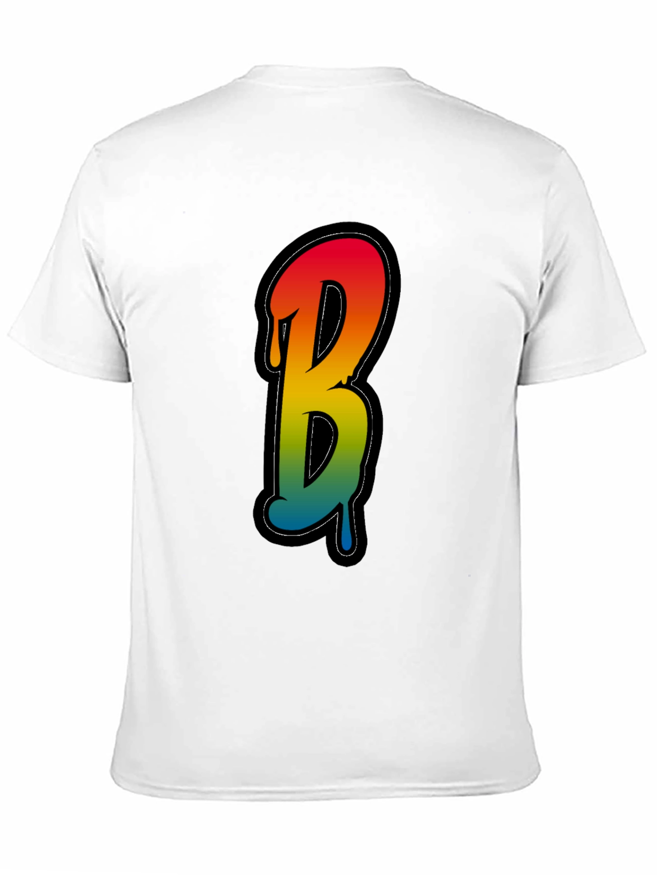 Letter B Drip Graphic Tee - Black