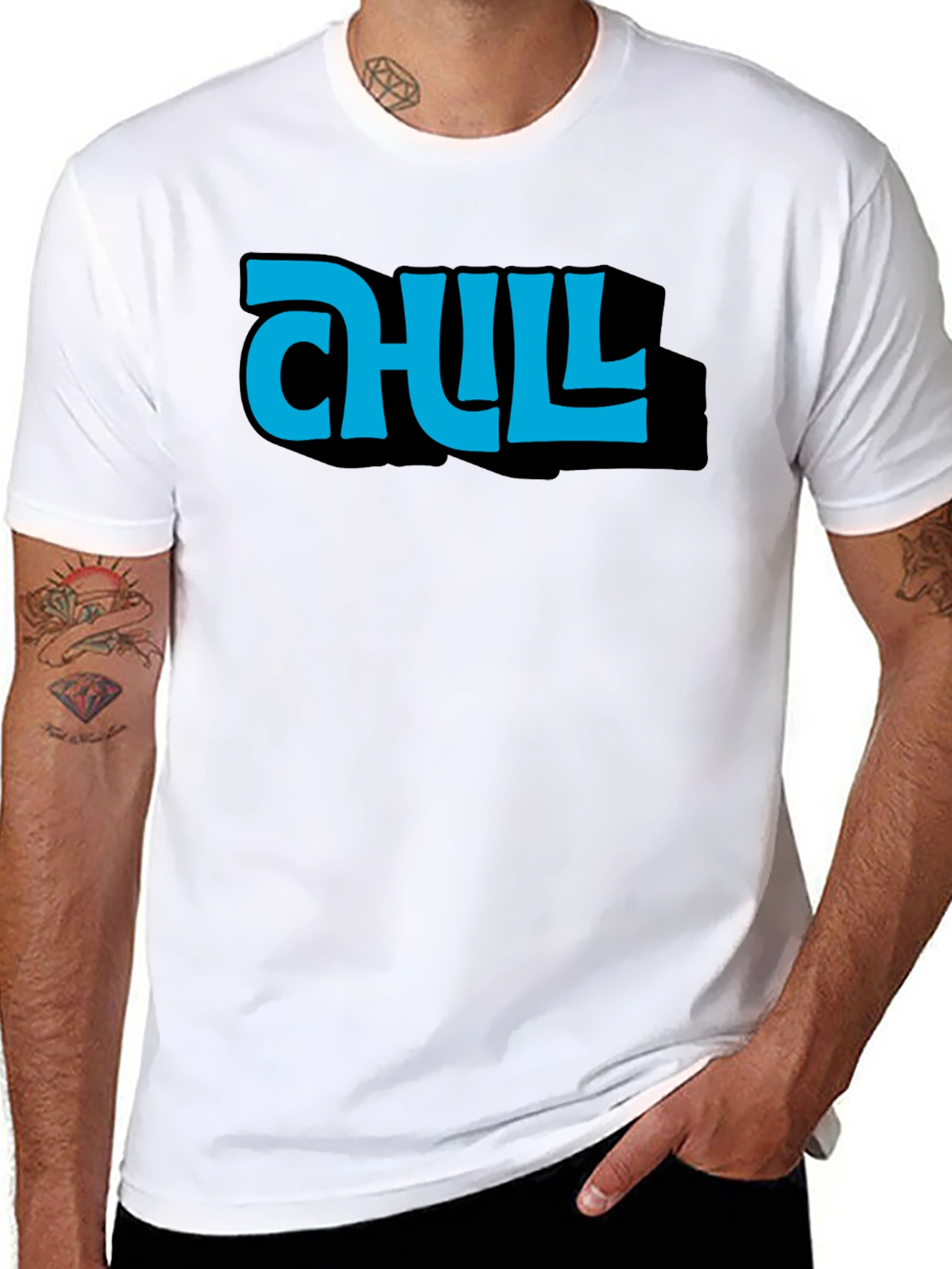 Chill Black Graphic Tee for Casual Comfort