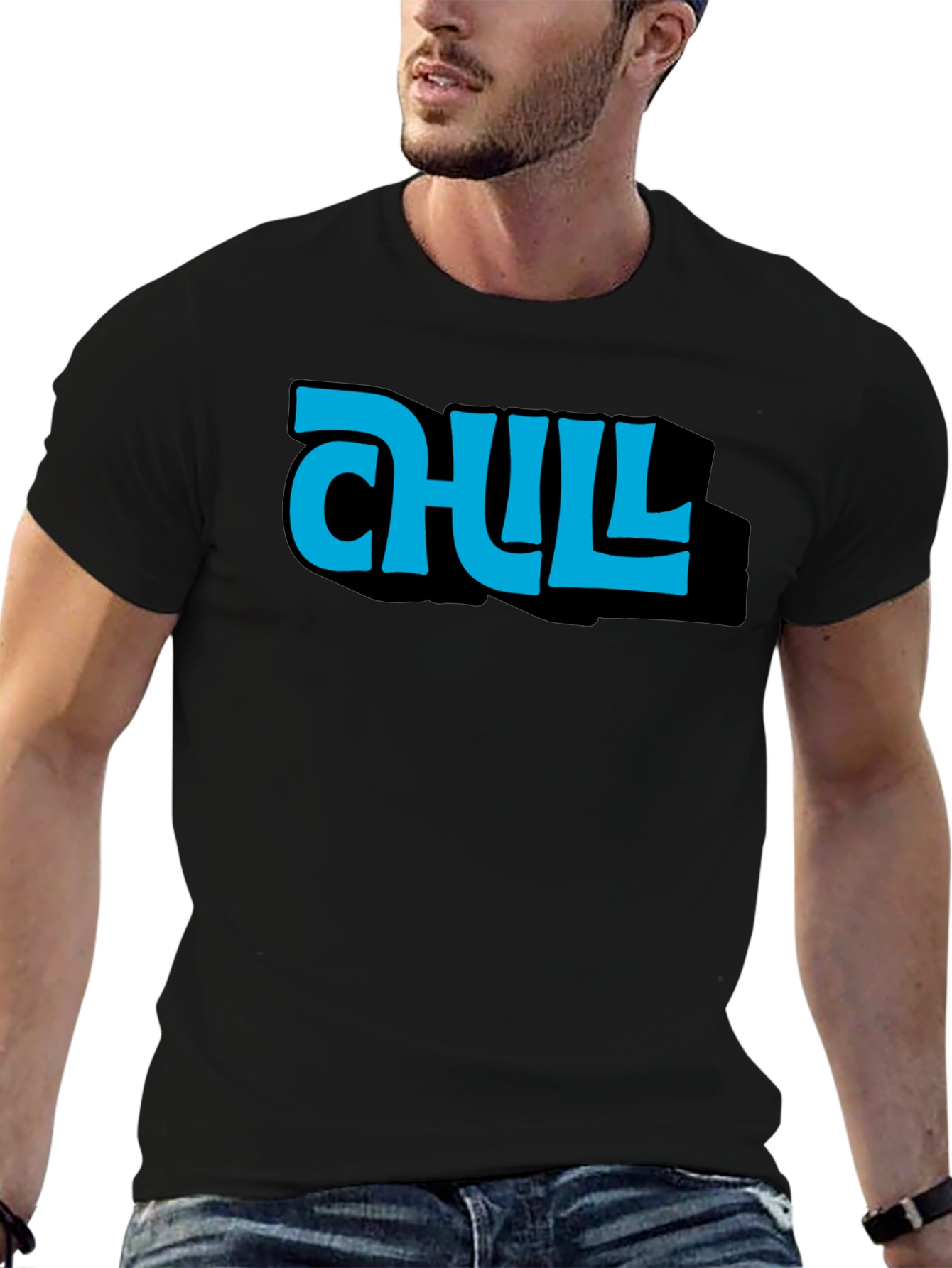 Chill Black Graphic Tee for Casual Comfort