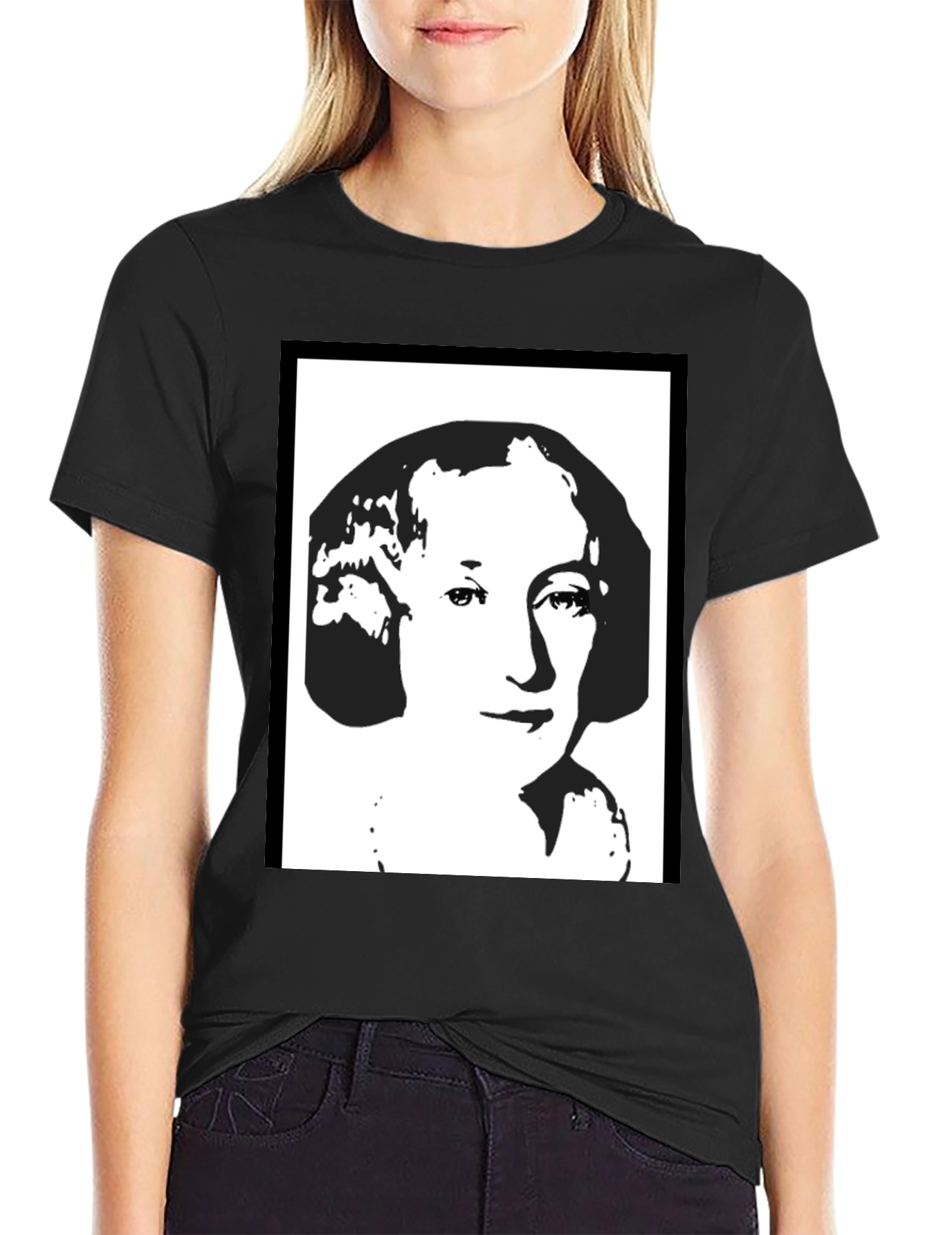 Martha Washington Black & White Graphic Tee