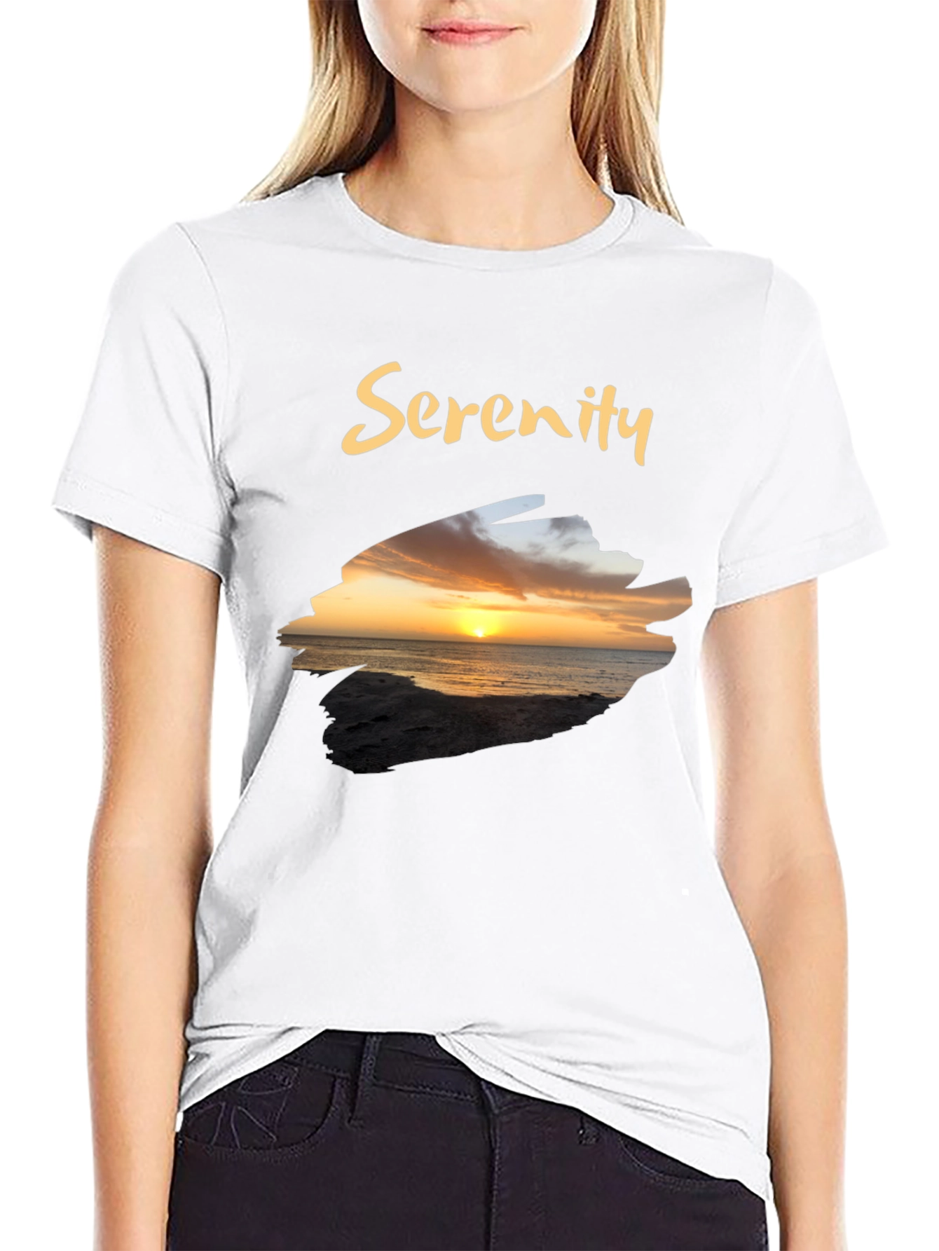 Serenity Sunset Graphic T-Shirt