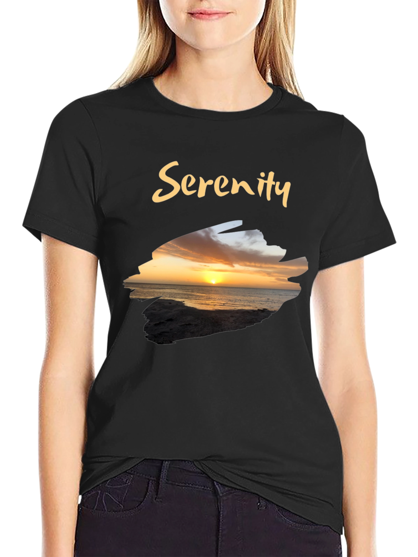 Serenity Sunset Graphic T-Shirt