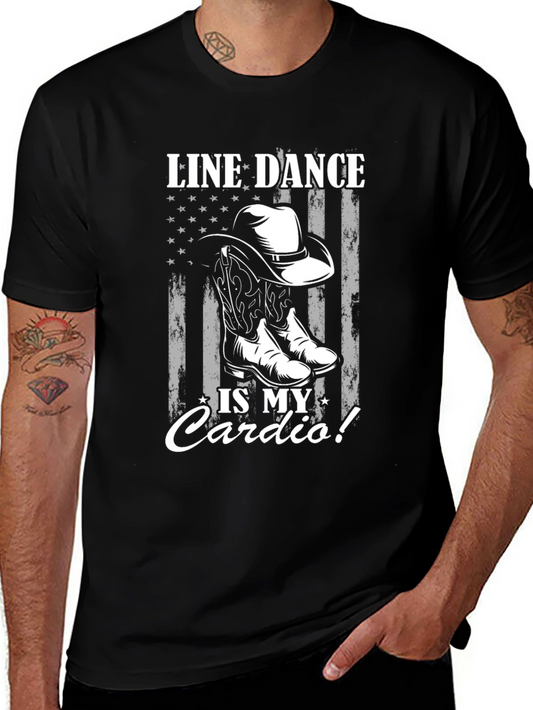 Line Dance Cardio T-Shirt Cowboy Boots Graphic Tee