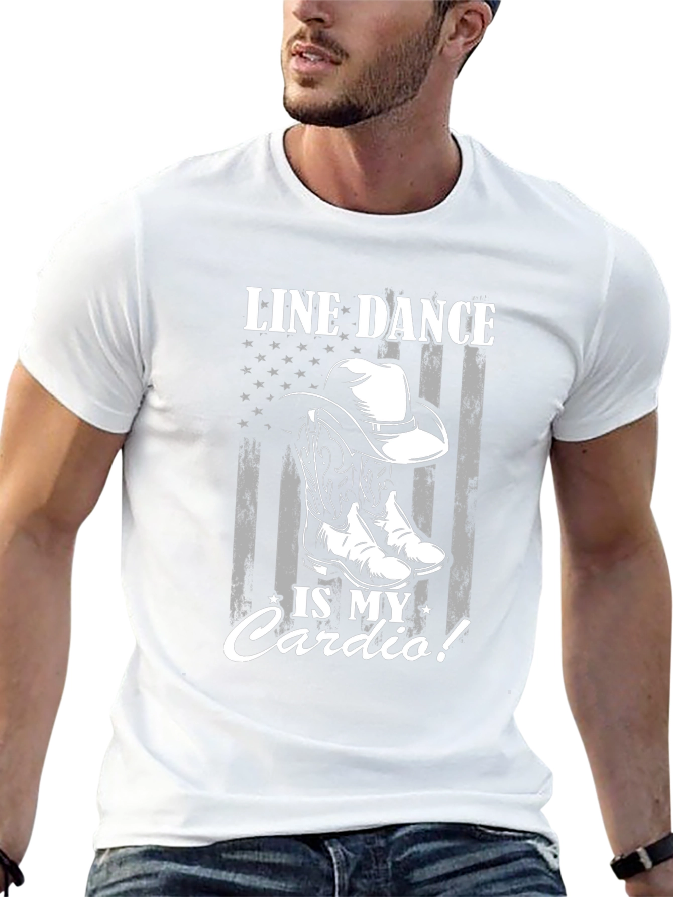 Line Dance Cardio T-Shirt Cowboy Boots Graphic Tee