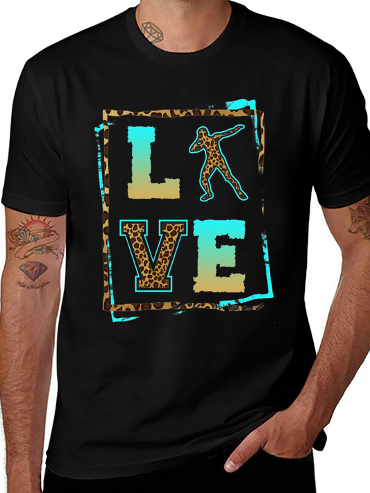 Leopard Print LOVE Shot Put T-Shirt