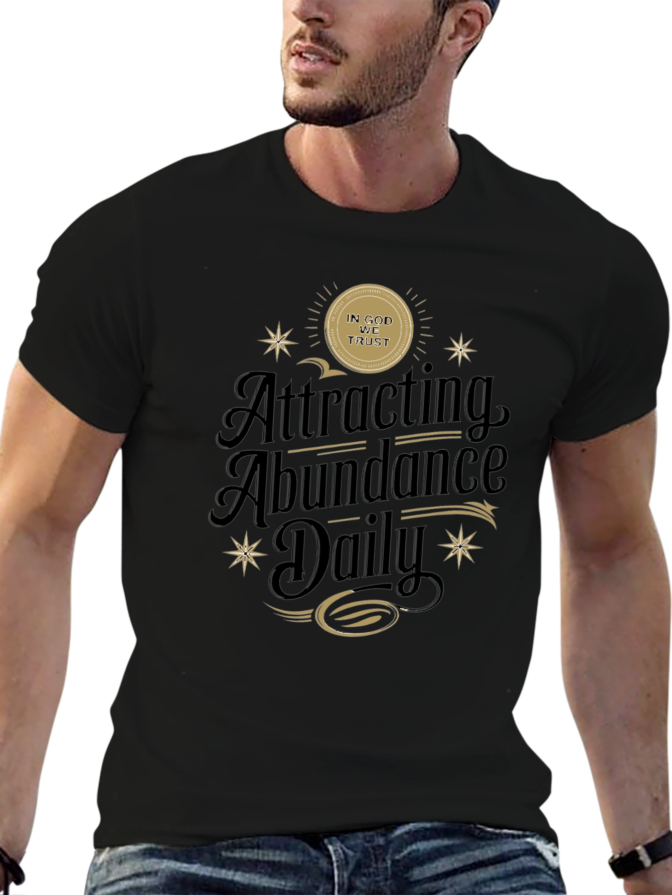 Attracting Abundance Daily Black T-Shirt