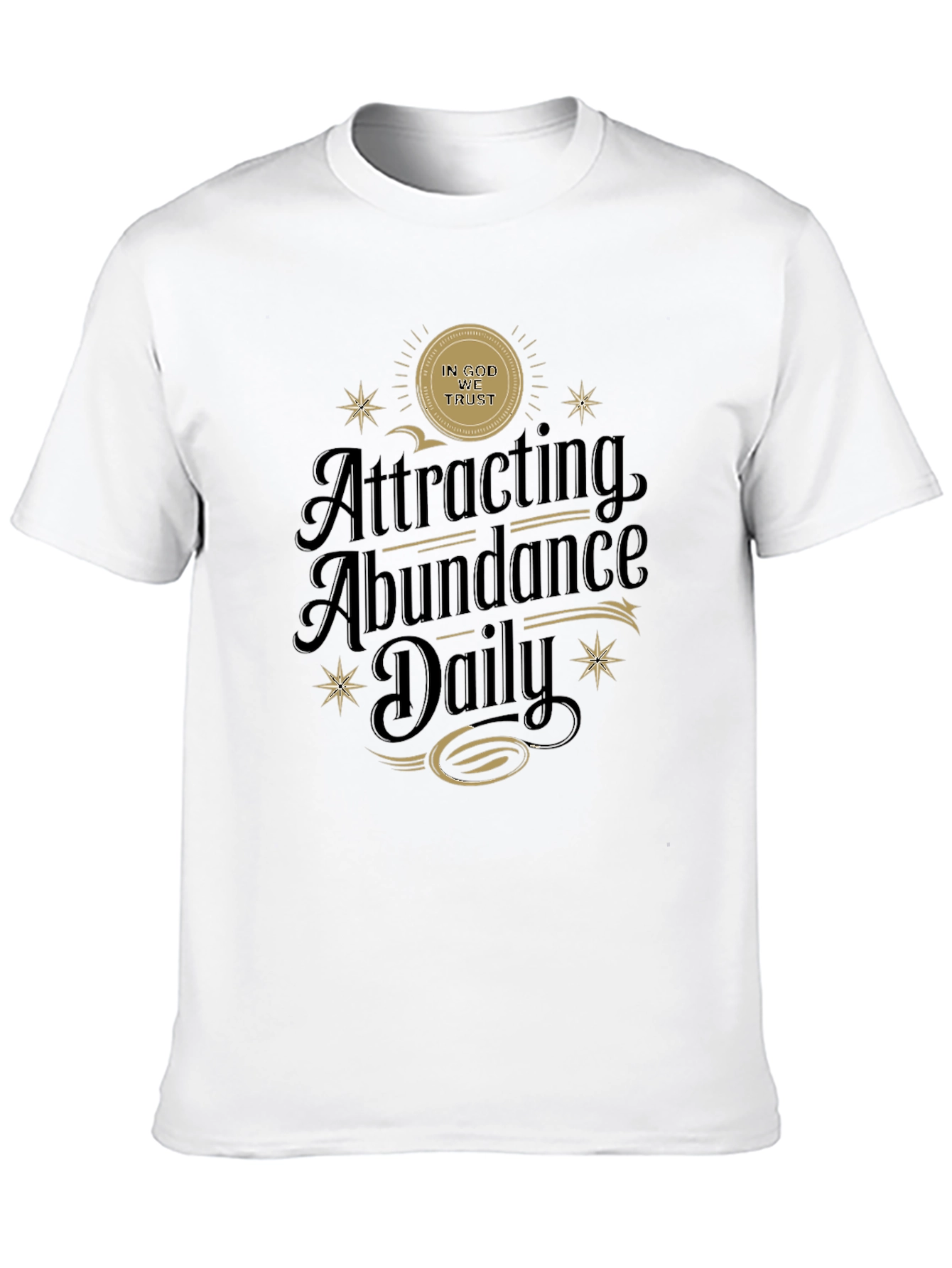 Attracting Abundance Daily Black T-Shirt