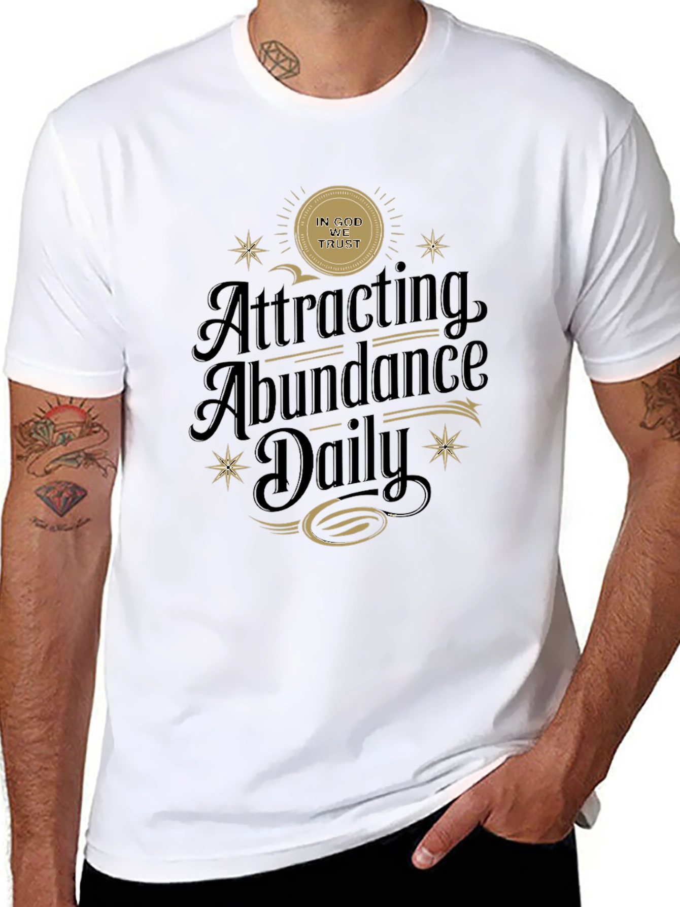 Attracting Abundance Daily Black T-Shirt
