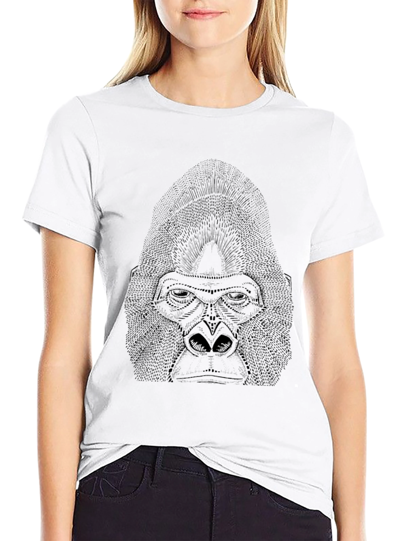Gorilla Graphic Print Black T-Shirt