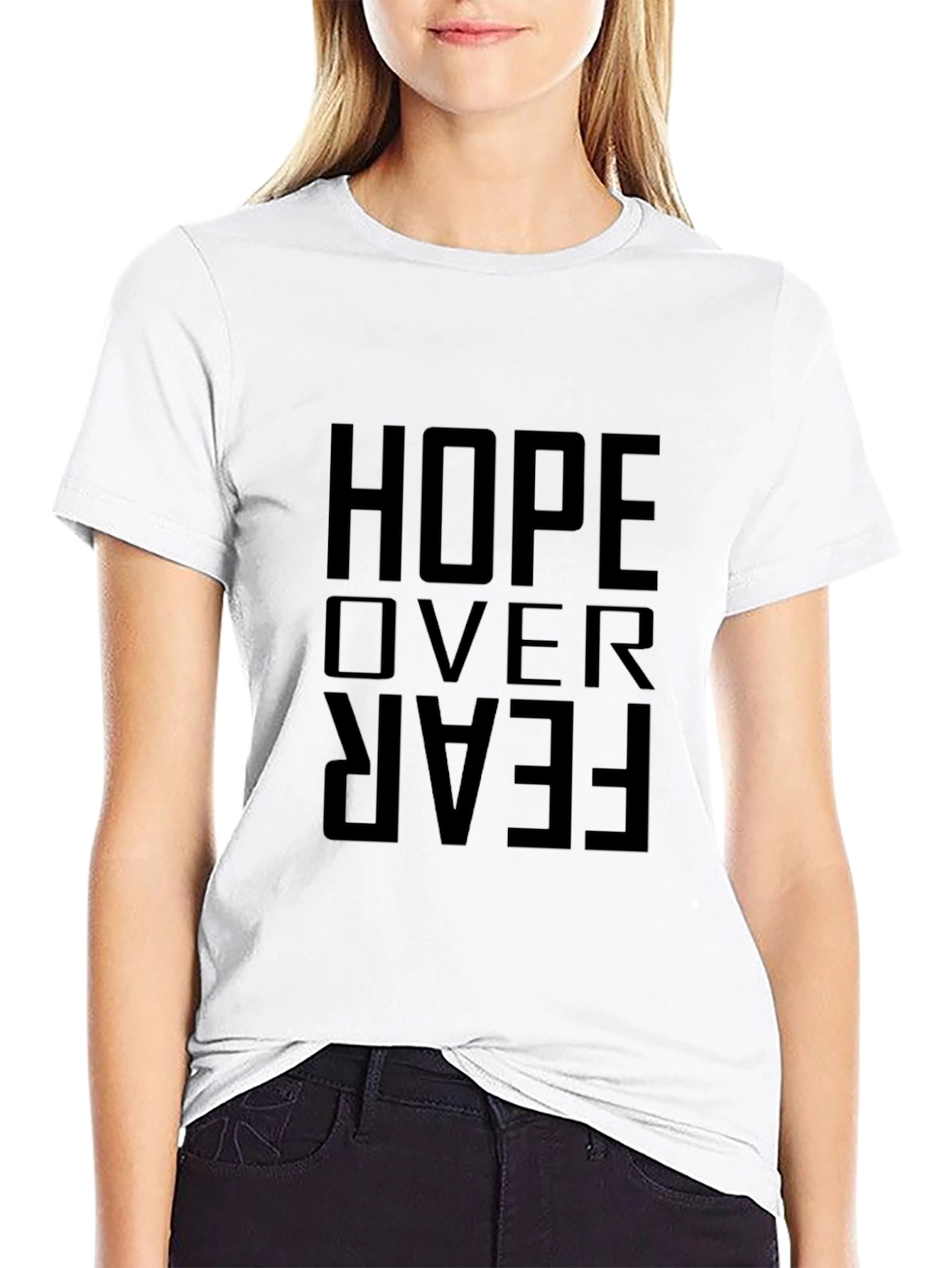 Hope Over Fear Graphic Tee - Mens Black T-Shirt