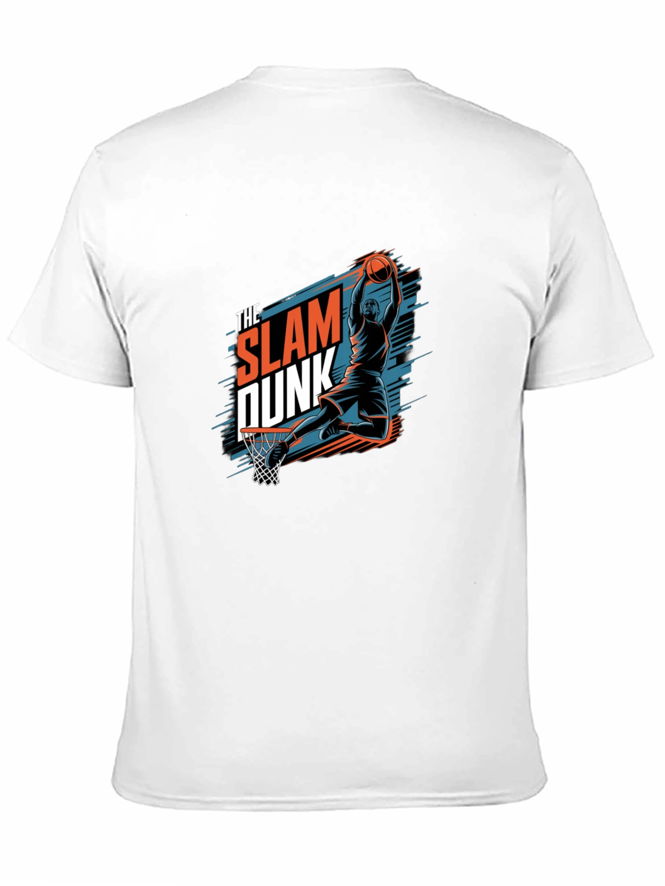 Slam Dunk Graphic Tee - Black Cotton Basketball T-Shirt