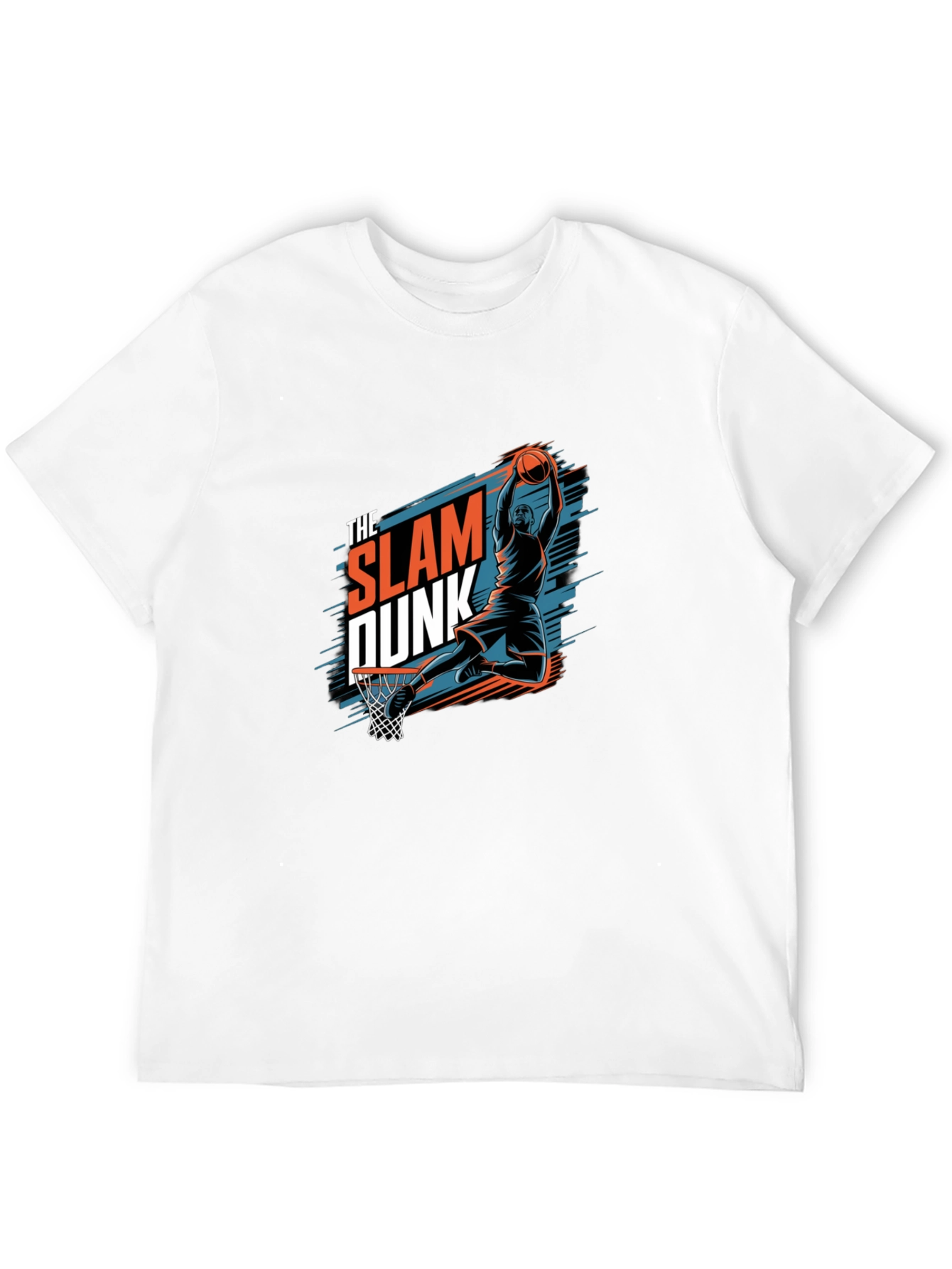 Slam Dunk Graphic Tee - Black Cotton Basketball T-Shirt