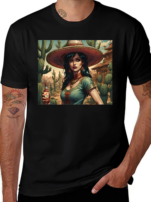 Latina Desert Queen Graphic Tee - Black