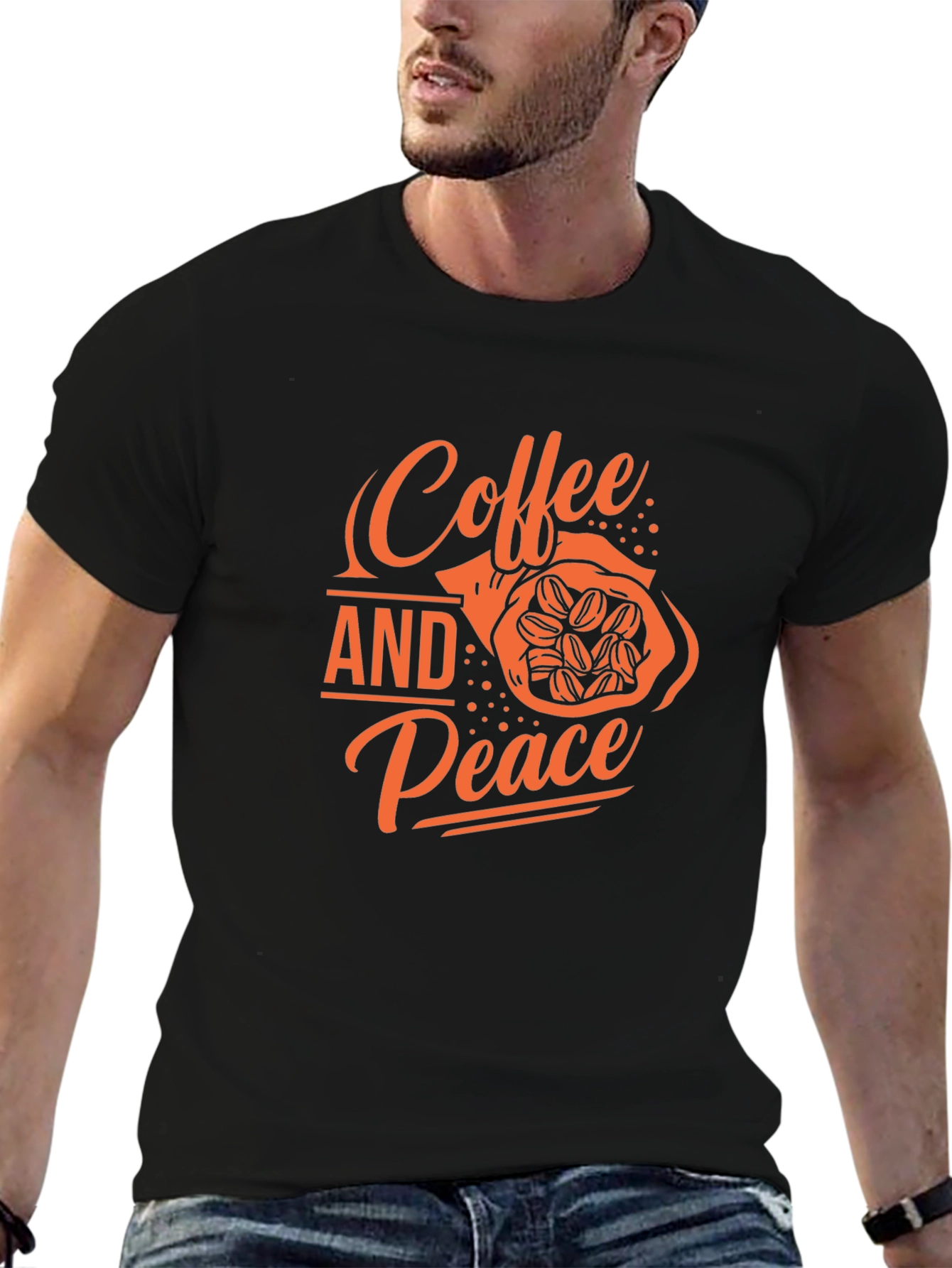 Coffee and Peace Graphic T-Shirt