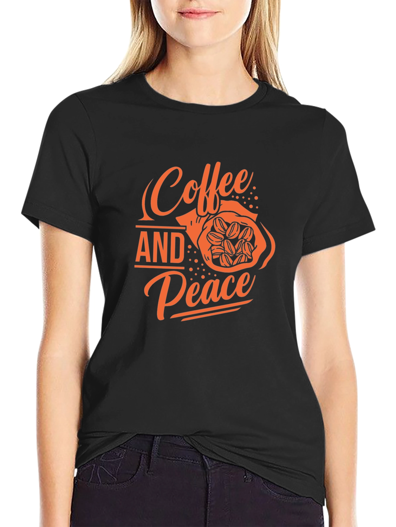 Coffee and Peace Graphic T-Shirt