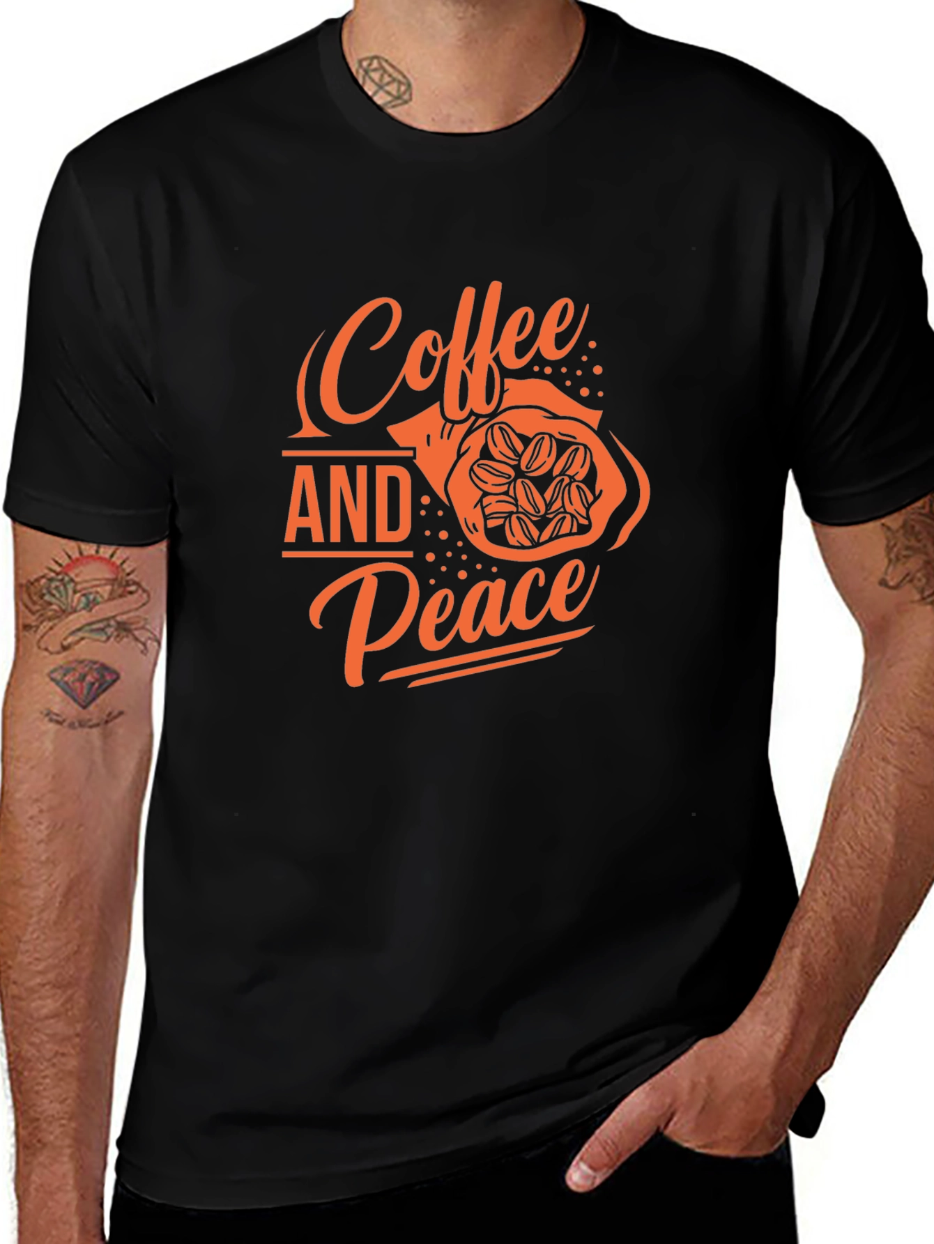 Coffee and Peace Graphic T-Shirt