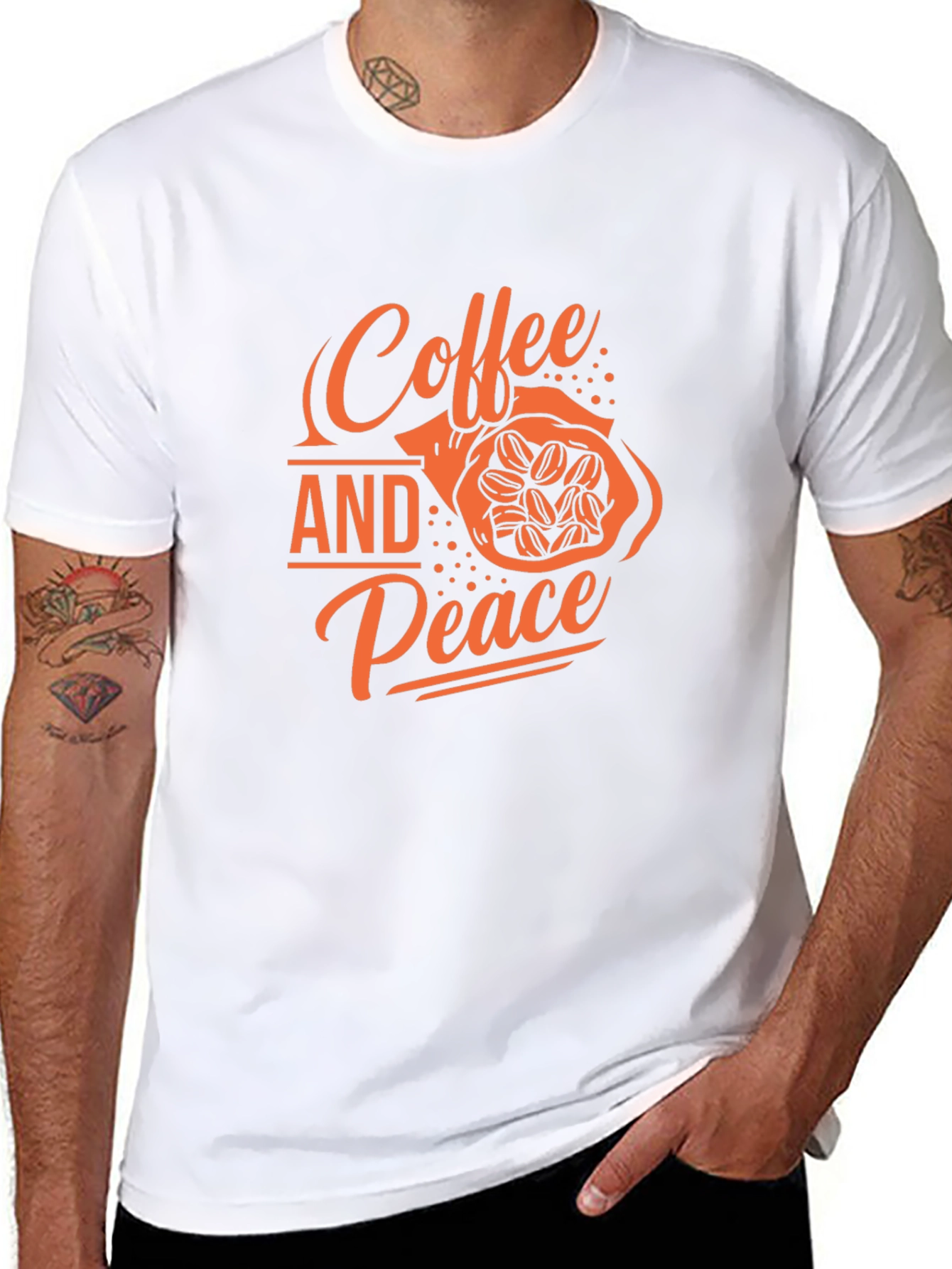 Coffee and Peace Graphic T-Shirt