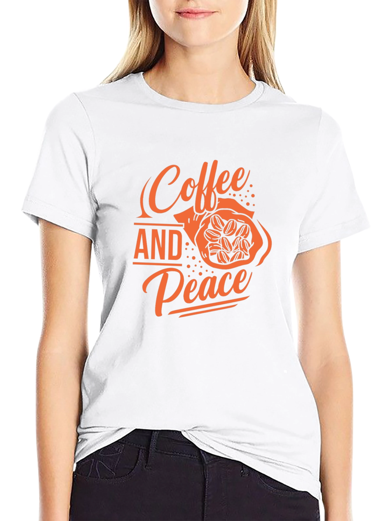 Coffee and Peace Graphic T-Shirt